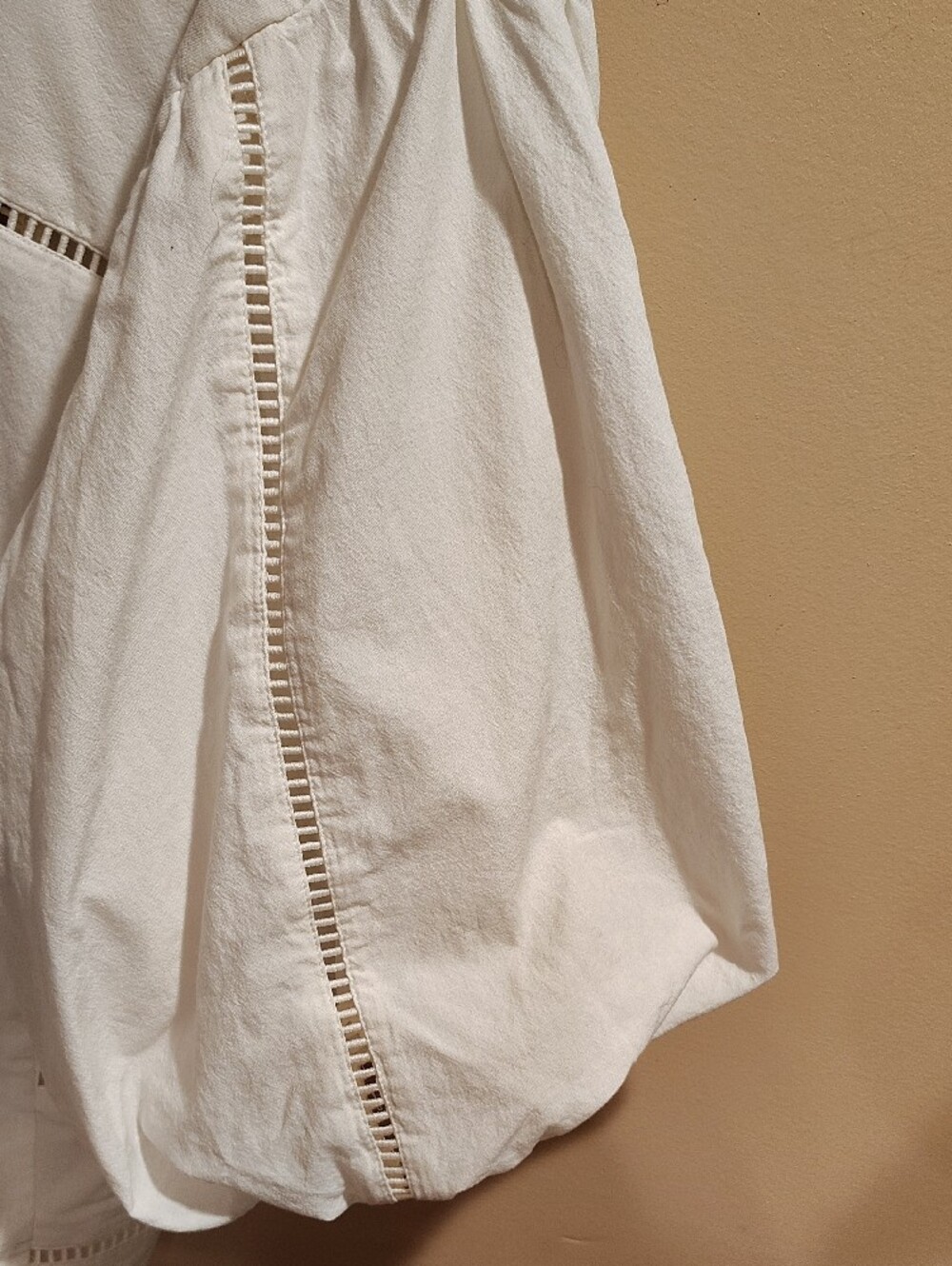 Ava & Viv Plus Sz 1X White Eyelet 3/4 Balloon Sleeves Button-Front Blouse WM - Picture 6 of 9